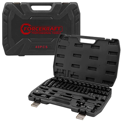 Набор ударных инструментов 40 пр 1/2'' 6-гр ForceKraft FK-6401-5MPB