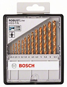 Набор сверл по металлу Robust Line HSS-TiN 2-6,5 мм (13 шт) BOSCH (2607010539)