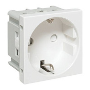 Розетка 45х45 с заземлением, с защ, шторками, 90 градусов, белая EKF E2MR16-028-10