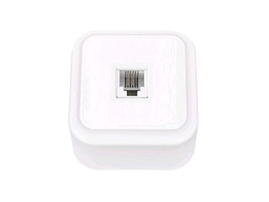 Розетка 1-ая телефонная (открытая) белая, Пралеска, Bylectrica ТР4-017