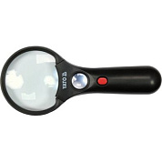 Лупа ручная с подсветкой LED 3х/45х Yato YT-73845