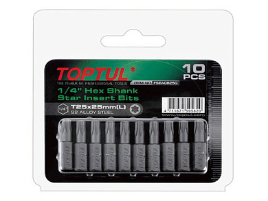 Бита Torx T25 1/4'' 25 мм 10 шт. Toptul FSEA0825G