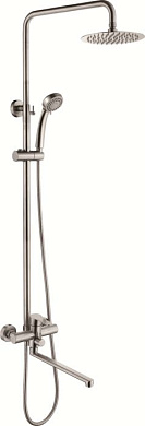 Душевая система со смесителем и тропическим душем из нержавеющей стали SUS304, сатин L72403-2 Ledeme