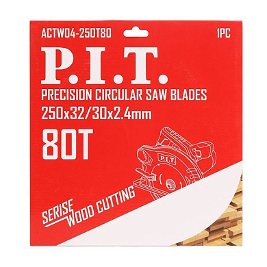 Диск пильный 250x32/30x2,4 мм 80T PIT ACTW04-250T80
