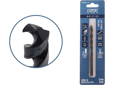 Сверло по металлу ц/х 5.5х57х93 мм HSS-Co Black EXPERT STARTUL SE8301-55