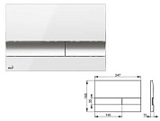 Кнопка для инсталляции, белый/хром-глянец, Alcaplast M1720-1