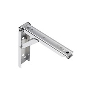 Полкодержатель складной 200*135*30 хром (Модель 2) AKS 73514