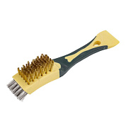 Щетка по металлу ручная с прорезиненной рукояткой 3в1 RockForce RF-340129725