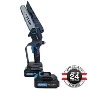 Пила цепная бесщёточная, 21 В, 2000 мАч, шина 150 мм/6", скорость цепи 6.2 м/с, 2 АКБ, кейс RÖGEL CCSR 150-20BL-2