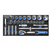 Набор инструмента 1/2" в ложементе EVA 27 пр Hoegert HT7G149