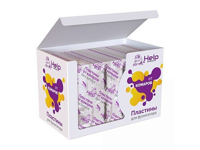 Пластины от комаров без запаха, для всей семьи, 10 шт., в шоу- боксе 50 пластин по 10шт. Цена за пластину 10шт. HELP 80501