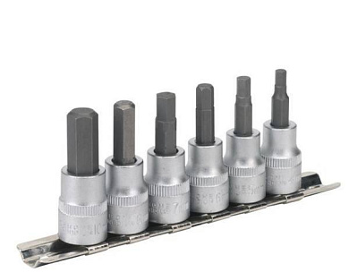 Набор коротких головок-бит HEX 6 пр. 3/8'' Force 3065