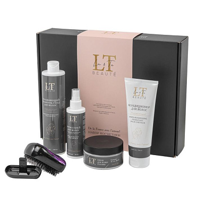Набор, Увлажняющий шампунь-уход для волос, увлажняющий кондиционер для волос, скраб для кожи головы, крем-спрей для волос+расческа для волос, подарок La and Te beaute LT-8