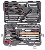 Набор инструментов 65 пр. 1/4''&1/2'' сорв. грани 65 пр FORCE 4653