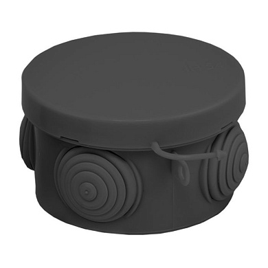 Коробка распределительная КМР-040-038 с крышкой (65х40) 4 мембр, Ввода чёрная IP54 EKF plc-kmr-040-038-b