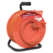 Удлинитель на катушке "Атлант 2,0" 1 гнездо 50м без заземления ПВС 2*1 10А/2,2кВт PROxima UKA02-10-210-1-50