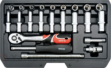 Набор инструмента 1/4'' 23 пр. CrV Yato YT-14451