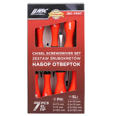 Набор ударных отверток PH, SL 7 пр JBC JBC-7007