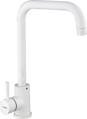 Смеситель для кухни, нержавеющая сталь, белый Wisent W4998-4-18