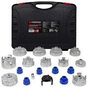 Набор съемников масляных фильтров, 19 пр. (съемник ''краб''-1шт, съемник ''крышка''-17шт) Forsage F-61919