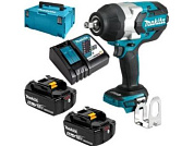 Аккум. ударный гайковерт DTW1002RTJ в кейсе, 18.0 В, 5.0 А/ч Li-Ion, посадочн. квадрат 1/2 ", 1050 Нм Makita DTW1002RTJ