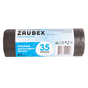 Мешки для мусора ПНД "Zaubex", 6 мкм, 35 л, 25 шт/рулон, черный