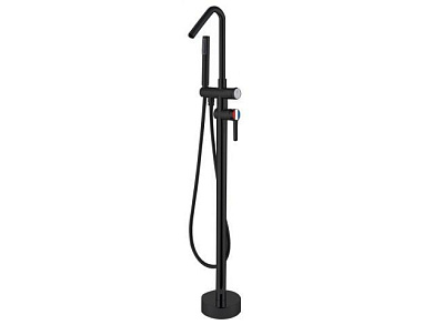 Смеситель для ванны Lt D35, серия Lotus черный, отдельностоящий, монолитный излив A-five A5-0630