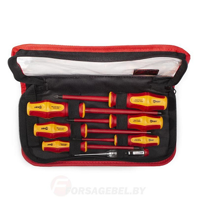 Набор диэлектрических отверток VDE, шлиц и крест «ПРОФИ» КВТ НИО-07