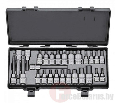Набор головок-бит HEX,Spline 27 пр. 1/2''&3/8'' Force 4281