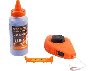 Шнур разметочный 30м с мелом и уровнем STARTUL ST1210