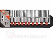 Набор торцевых головок 1/2'' 10-24 мм L76 мм CrV 10 пр. Yato YT-38861