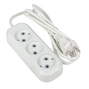 Удлинитель "Эксперт" 3 гнезда 2 метра 10А/2,2кВт без заземления ПВС 2х0,75 EKF PROxima UBA10-275-3-02