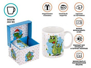 Кружка керамическая, в кор., 360 мл., CHRISTMAS DRAGON-4, PERFECTO LINEA 30-063304