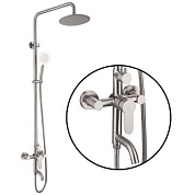 Душевая система со смесителем и тропическим душем из нержавеющей стали SUS304, сатин Wisent W3502