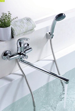 Смеситель для ванны, латунь, хром Ledeme L2235