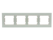 Рамка 4-ая горизонтальная белое стекло ELITRA, Mutlusan 2170 811 1401