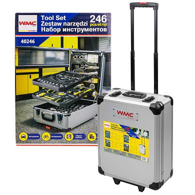 Набор инструментов в алюминиевом кейсе 246 пр. WMC TOOLS WMC-40246