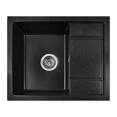 Мойка кухонная из мраморной крошки, черный, B19-22 Gerhans