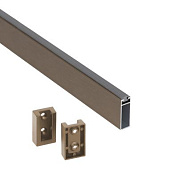 Штанга гардеробная прямоуг. FAME L-1000 с концевыми держателями, латунь браш AKS 124831
