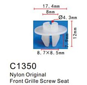 Клипса для крепления внутренней обшивки а/м Тойота пластиковая 100 шт Forsage F-C1350(Toyota)