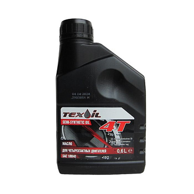 Масло для 4-х тактных двигателей SAE 10W40 (0,6л) Texoil 4680074231201