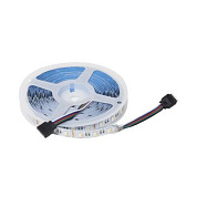 Лента светодиодная RGBW 10W/m, 12V, 12мм, 5050, 60 д/м, IP20, цветная + нейтральный белый 5м, AKS 115353