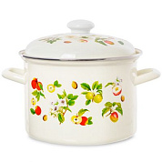 Кастрюля эмал цил."Гарден" 4.5л *4 МТ.ОПТ ЭТ-711013