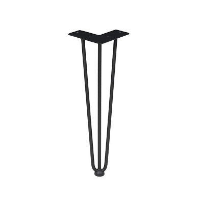 Опора меб. FLASH h410, черный AKS 73290