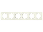 Рамка 6-местная бежевая, Уют, Bylectrica ЮЛИГ.735212.284-40бе