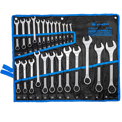 Набор ключей комбинированных 3-36 мм 25 пр KINGTUL KT-5261P36