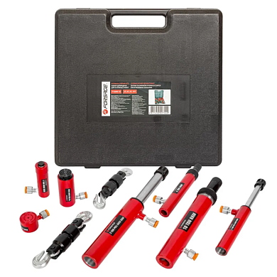 Набор гидроцилиндров прямого и обратного действия 2, 4, 5, 10 т, в кейсе 7 пр Forsage F-0200-1S