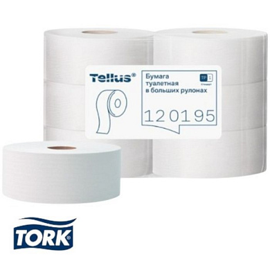 Бумага туалетная Tellus Стандарт, Т1, в больших рулонах, 525 м, 1 слой