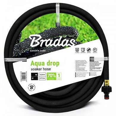 Шланг сочащийся с фитингами AQUA-DROP 1/2'' 15 м. Bradas WAD1/2015