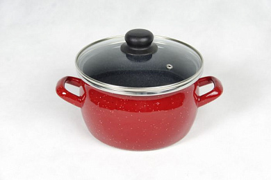 Кастрюля 3,0л (сфера) "Красный гранит" Сантэкс 1-2430112"Красный гранит"